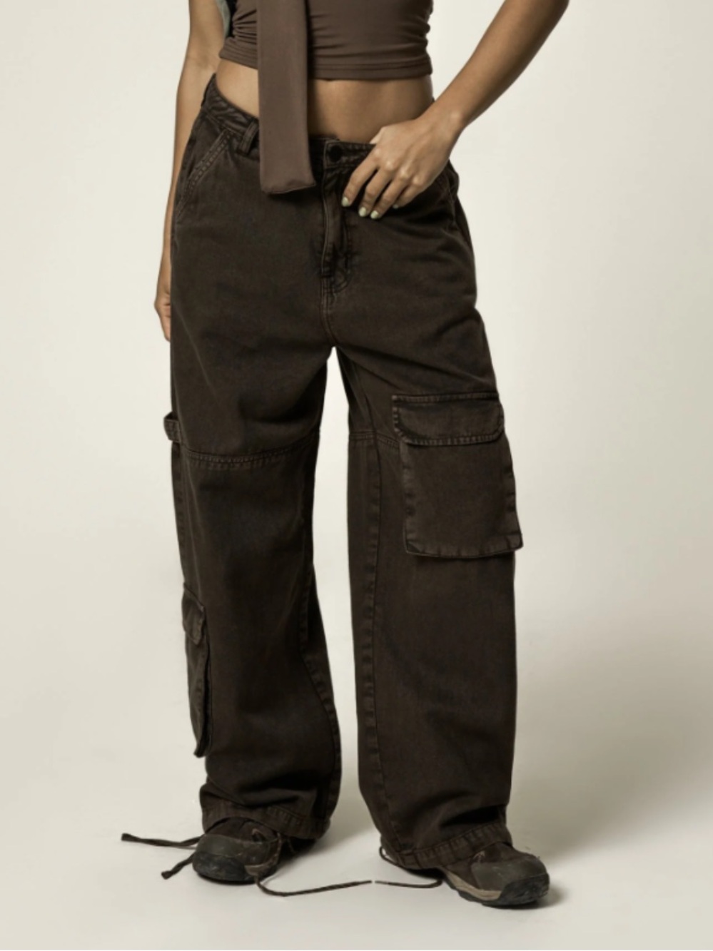 Sisters and seekers denim parachute pants